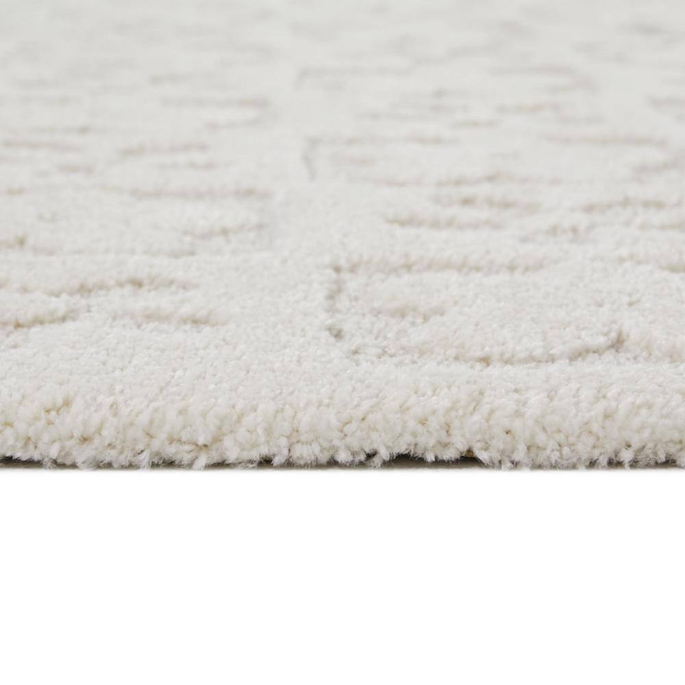 Gray and Off-White Rectangular Synthetic Kids' Rug