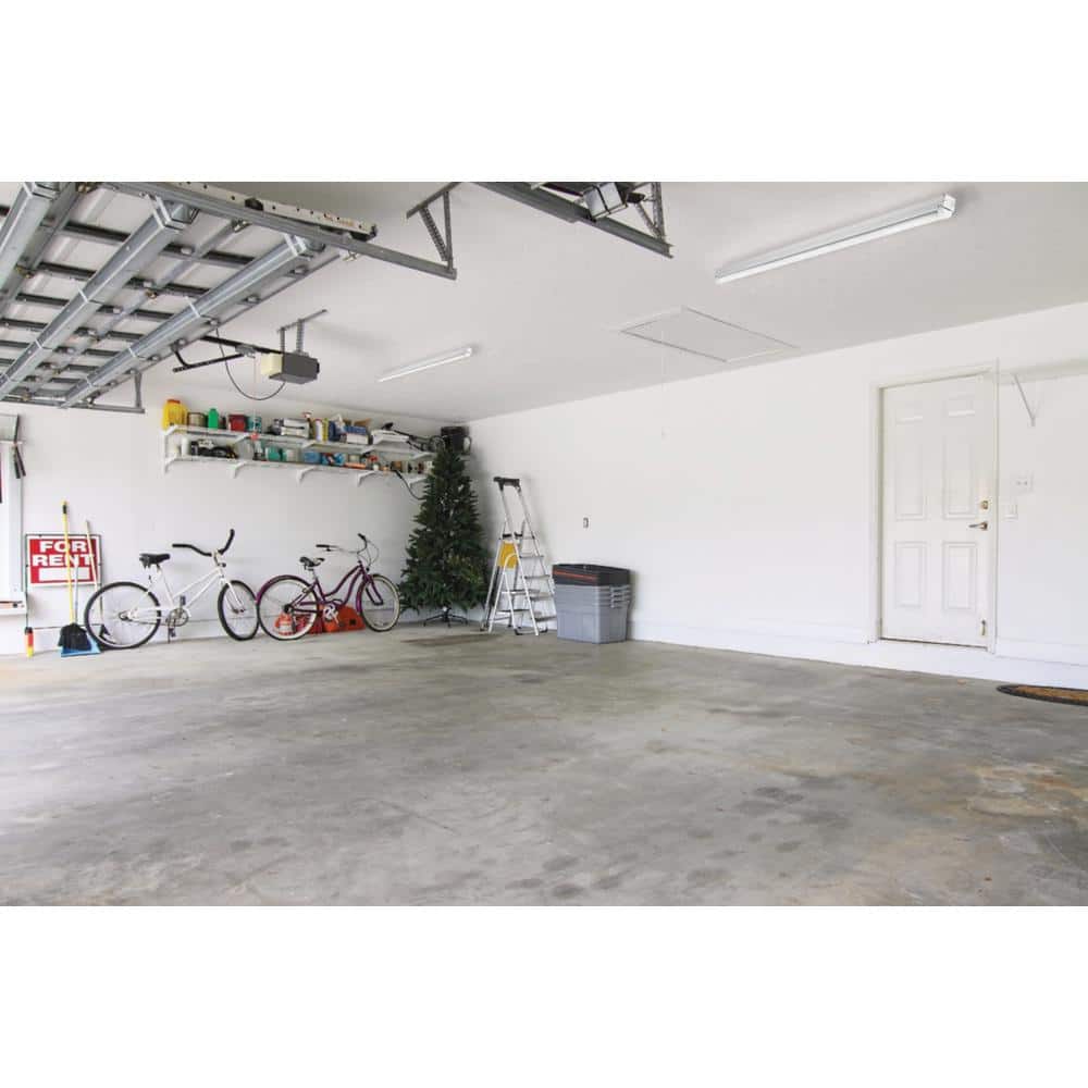 White Gloss Metal LED Strip Ceiling Light