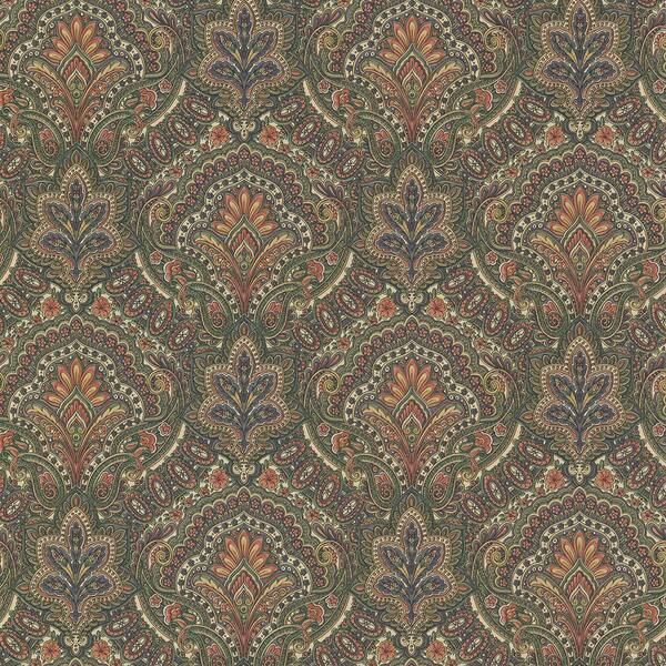 Beacon House Cypress Sage Paisley Damask Paper Strippable Roll Wallpaper (Covers 56.4 sq. ft.)