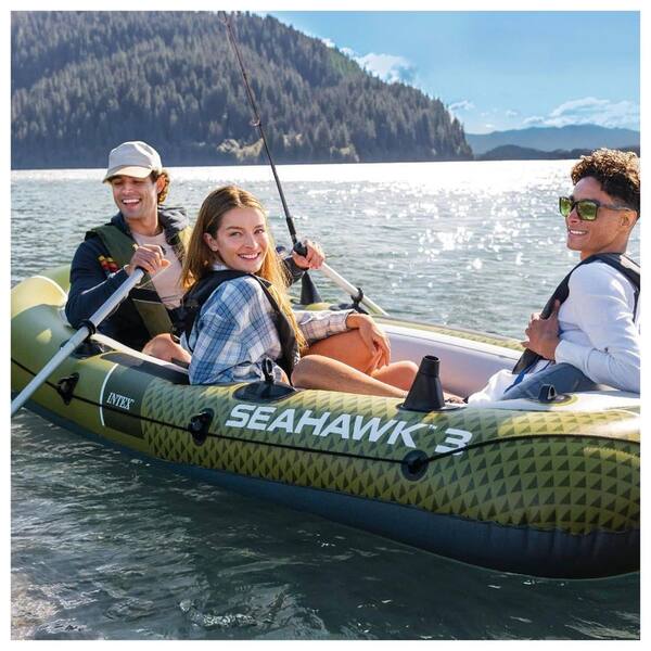 サーフノア3 Intex Seahawk 3 Inflatable Boat Set with 54 in. Oars, Pump, and