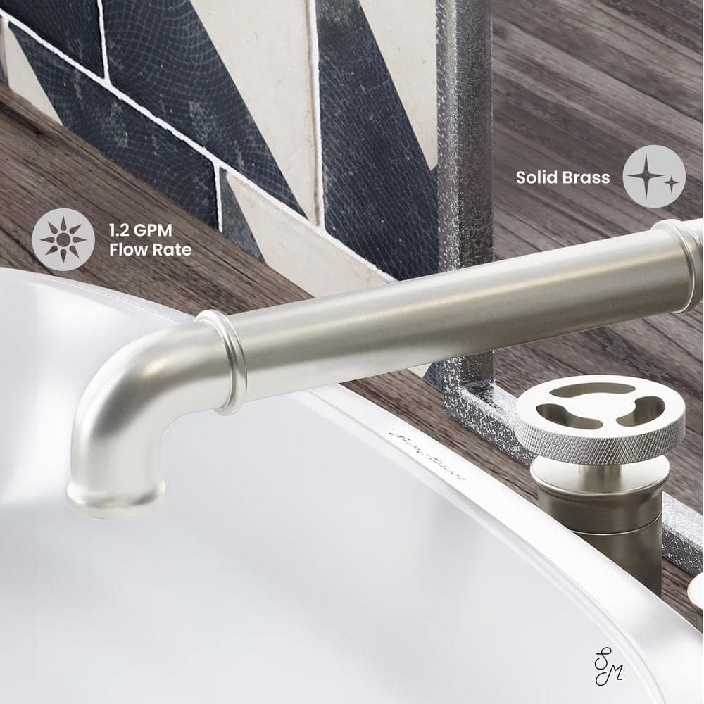 Avallon 8" Brushed Nickel Widespread Bathroom Faucet