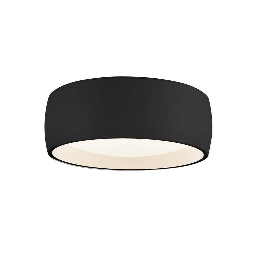 Savile 4 in. 1 Light 16-Watt Black Integrated LED Flush Mount price history on PriceWatchPro
