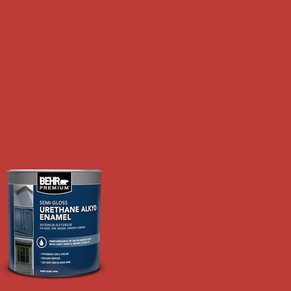 BEHR PREMIUM 1 qt. P1507 Flirt Alert SemiGloss Enamel Urethane Alkyd Interior/Exterior Paint
