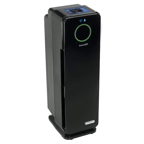 GermGuardian 22 in. Smart Elite 4-in-1 Air Purifier with True HEPA filter, and Wifi for Medium Rooms up to 148 Sq. Ft., Black
