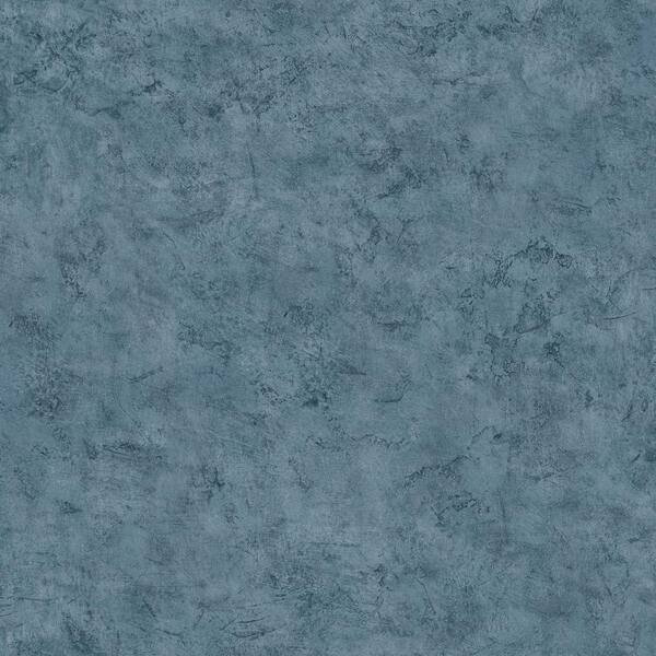 The Wallpaper Company 10 in. x 8 in. Blue Jewel Tone Plaster Effect Wallpaper Sample-DISCONTINUED
