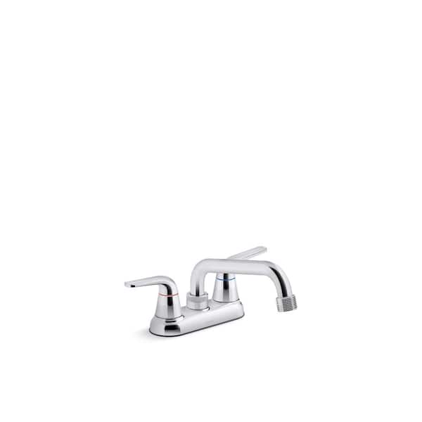 KOHLER Jolt 2-Handle Utility Sink Faucet in Polished Chrome
