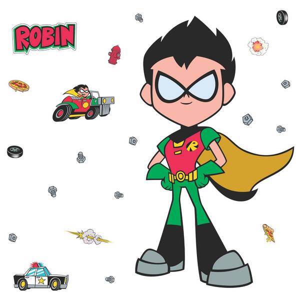 RoomMates Red and Green and Yellow Teen Titans Go! Robin Giant Wall Decals