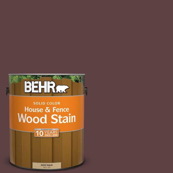 BEHR 1 gal. #SC-106 Bordeaux Solid Color House and Fence Exterior Wood Stain
