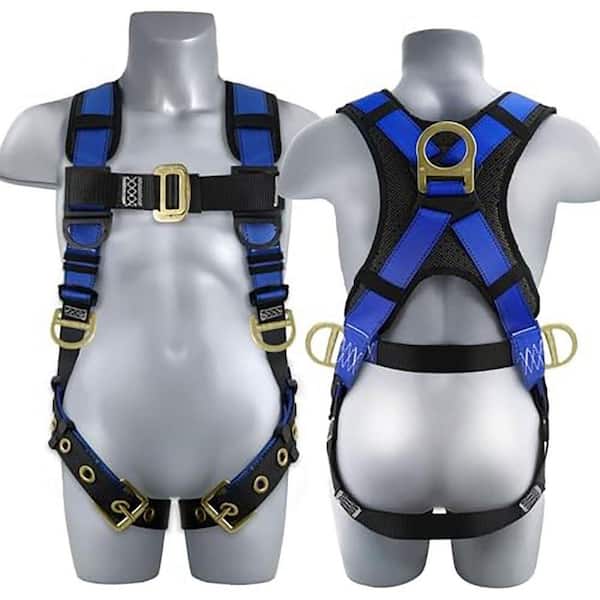 Safety Harness Fall Protection Arrest Climbing Roofing Belt with Padded D-Ring Grommet Legs OSHA ANSI Approved