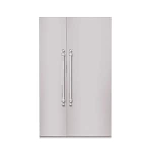 Classico 48in. 25.2 Cu.Ft. Counter-Depth Built-in Side-by-Side Refrigerator in Stainless steel W-Classico Chrome Handles