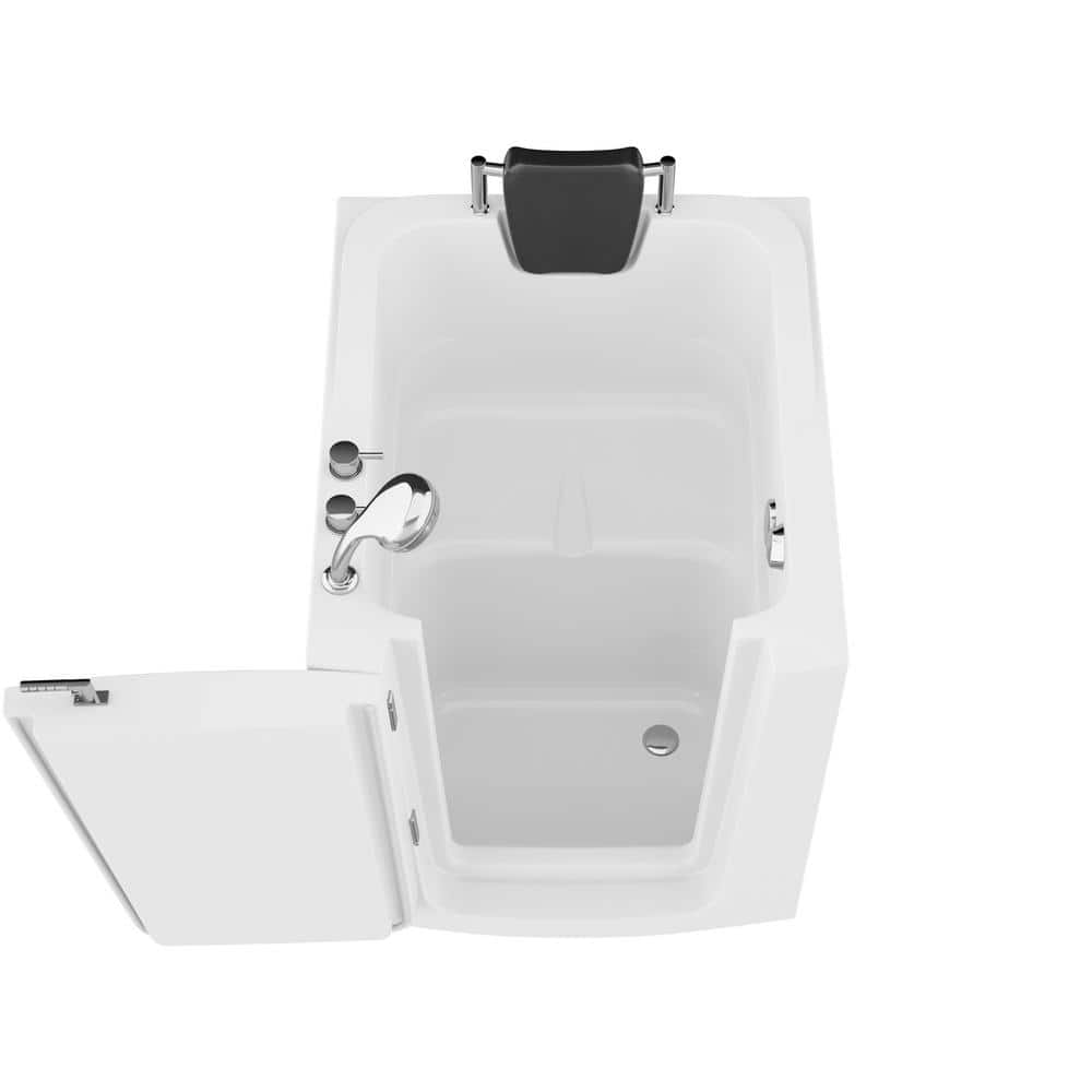 Durango White Fiberglass Walk-In Soaking Bathtub with Left Hand Door