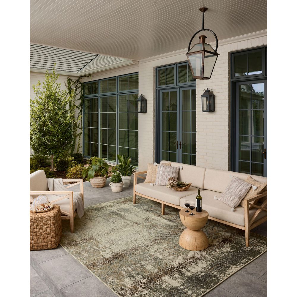 Loloi Saylor Smoke / Ivory 8 ft. 6 in. x 12 ft. Indoor/Outdoor