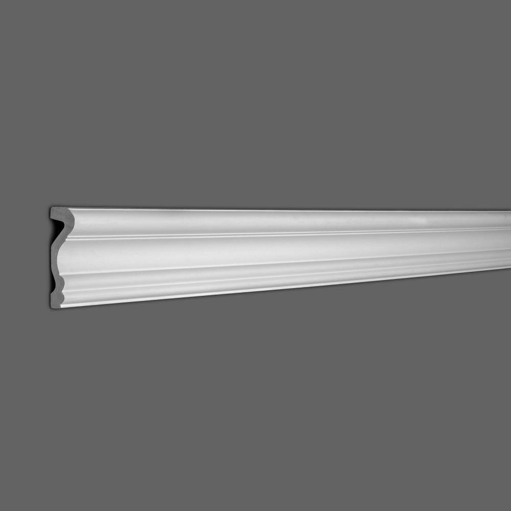 6 in Long Primed White Polyurethane Panel Moulding Sample
