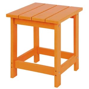 Orange 14.8 in. Pool Recycled Plastic Outdoor Table