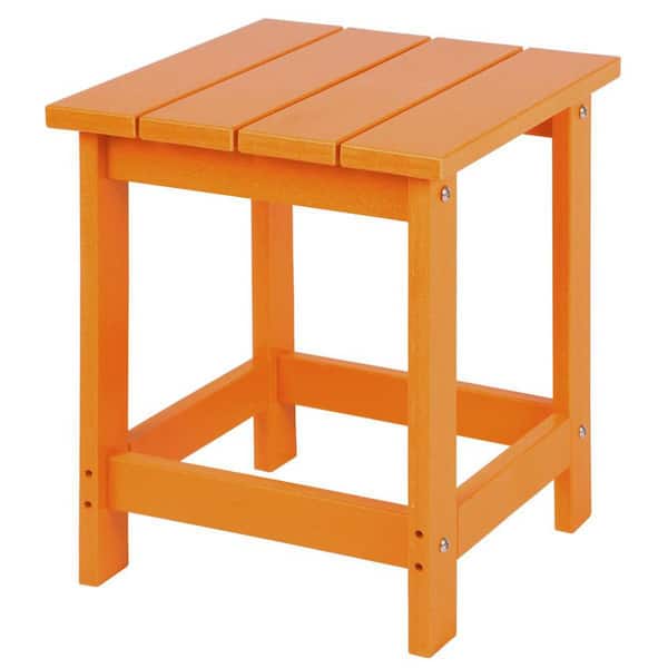 Dyiom Orange 14.8 in. Pool Recycled Plastic Outdoor Table