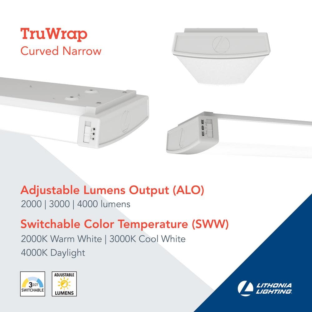 48" White Glass LED Commercial Strip Light