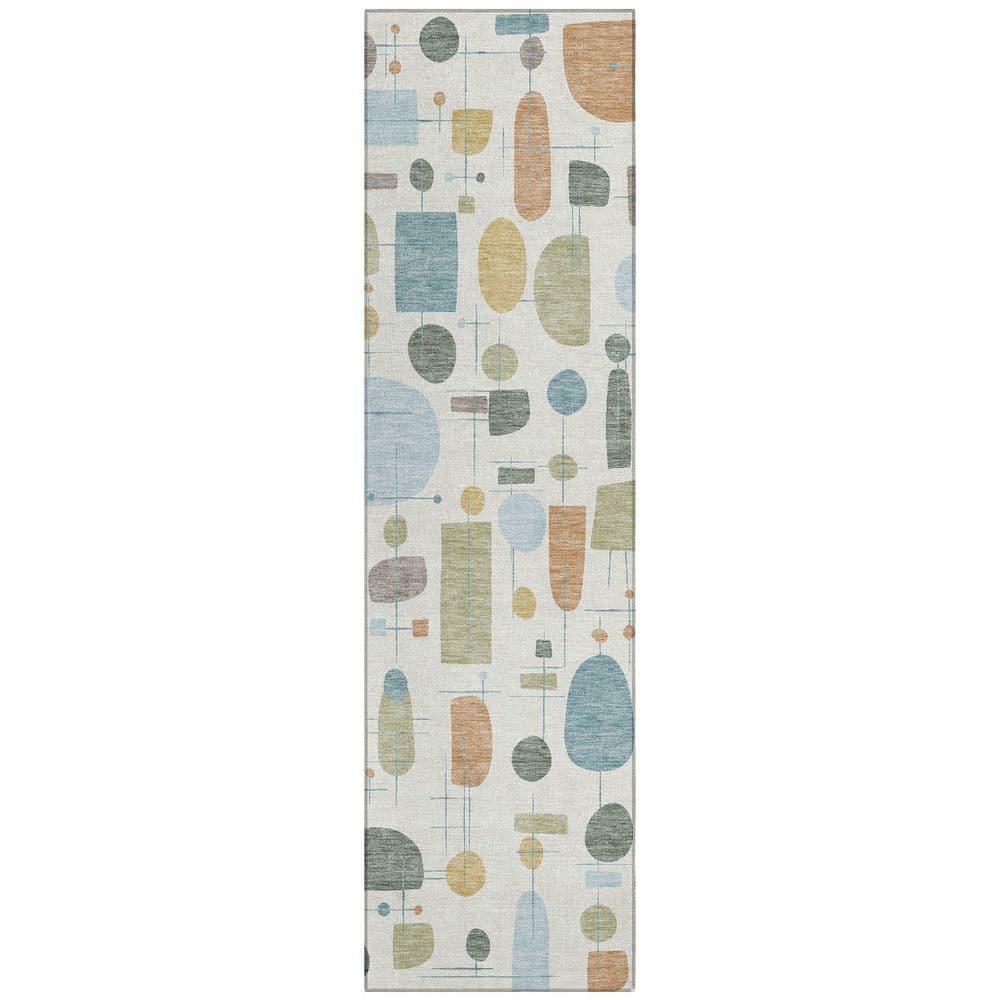 Chantille Machine Washable Indoor/Outdoor Abstract ACN2393 Ivory 2 ft. x 7 ft. Runner Rug price history on PriceWatchPro