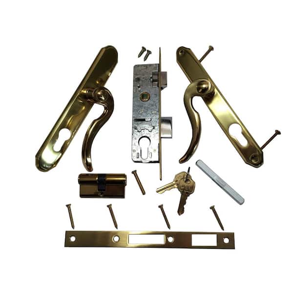 Grisham BP IL550 Slimline Double Cylinder Brass and Gold Lockset