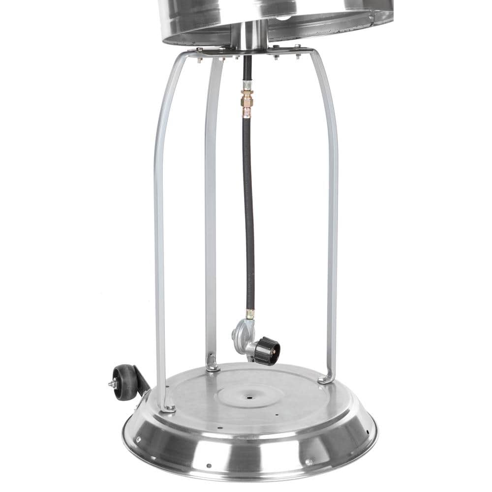 Stainless Steel 50,000 BTU Propane Patio Heater with Wheels