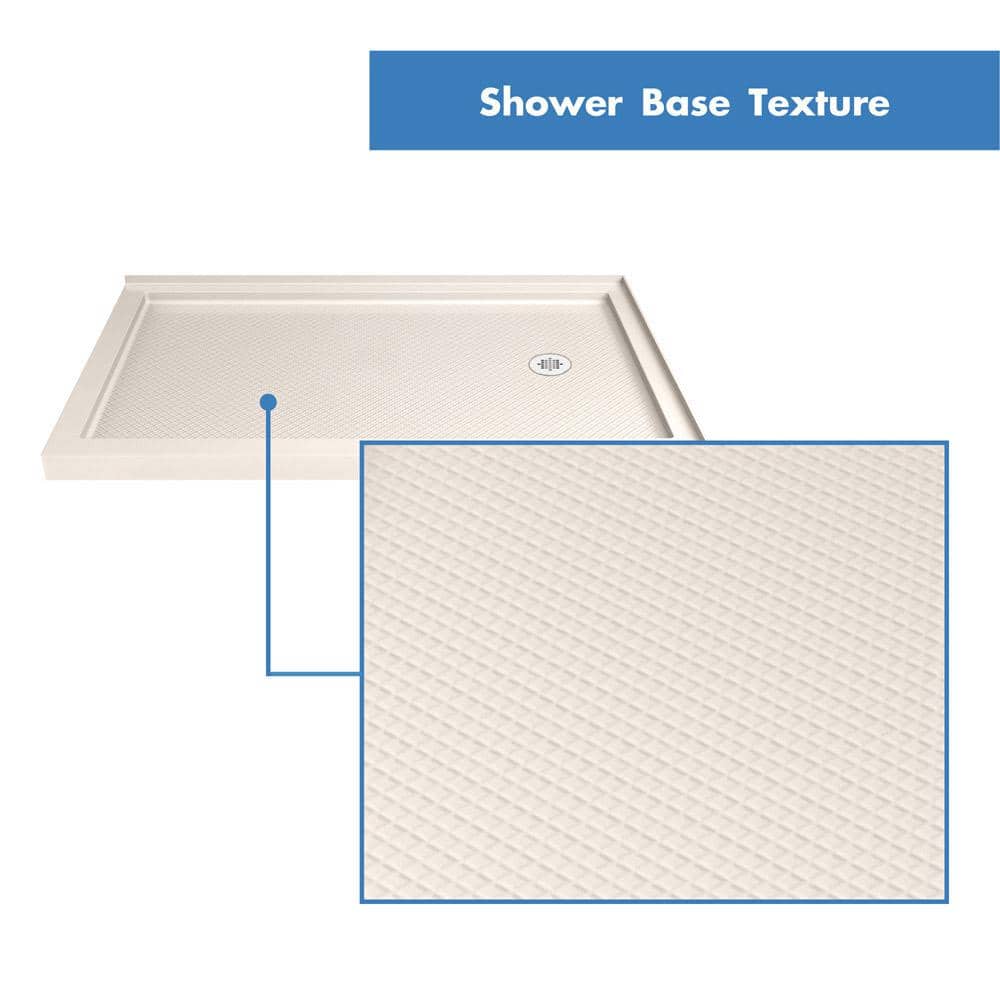 Biscuit Rectangular Acrylic Double Threshold Shower Base
