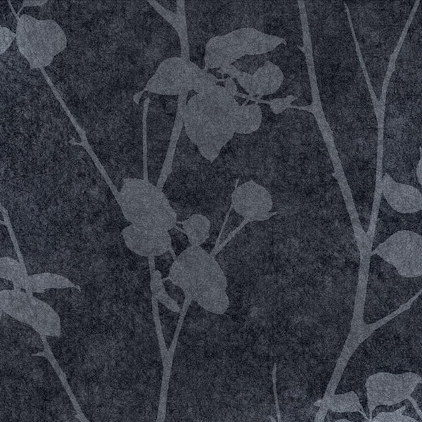 Brutal Beauty Midnight Navy Blue Trail Floral Paste the Wall Wallpaper