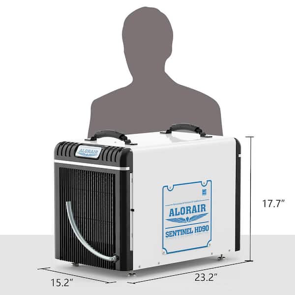 ALORAIR 198 pt. 2600 sq. ft. Bucketless commercial Dehumidifier in White with Remote Control