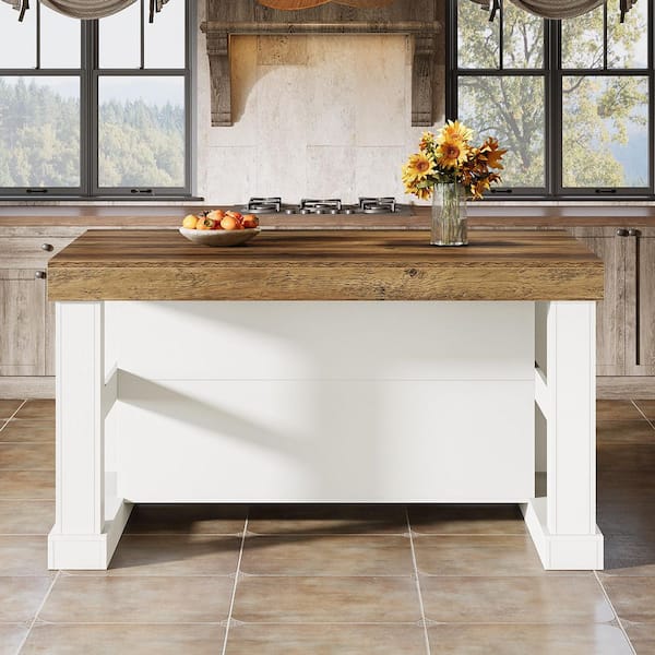 TRIBESIGNS WAY TO ORIGIN Alan 63 in. Brown White Wood Grain
