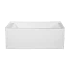 Aqua Eden Bertha 60 In. Acrylic Right-Hand Drain Rectangular Alcove ...