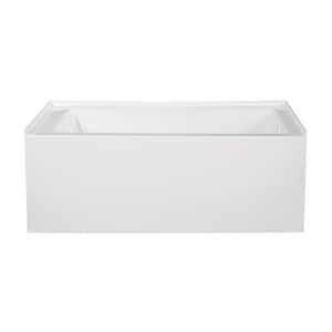 Bertha 60 in. Acrylic Right-Hand Drain Rectangular Alcove Bathtub in White
