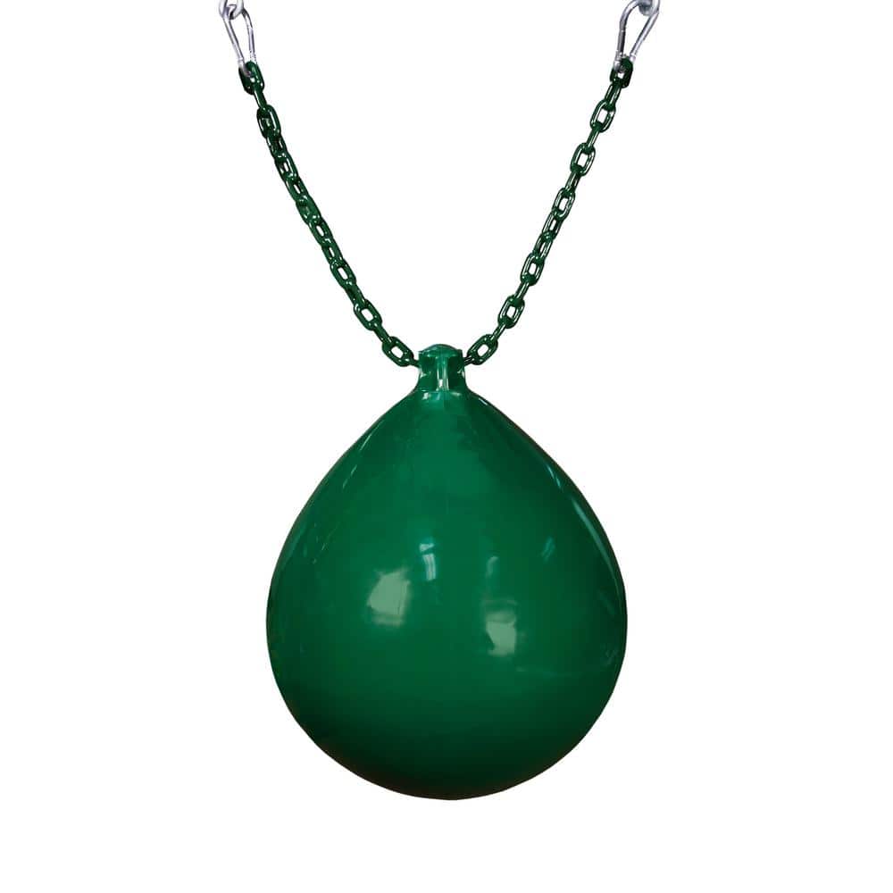 Green Buoy Ball with Chain and Spring Clips