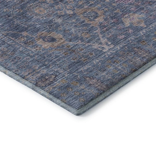 Mayfield Premium Machine Washable Abstract AMF1106 Blue 8 ft. x 10 ft. Area Rug