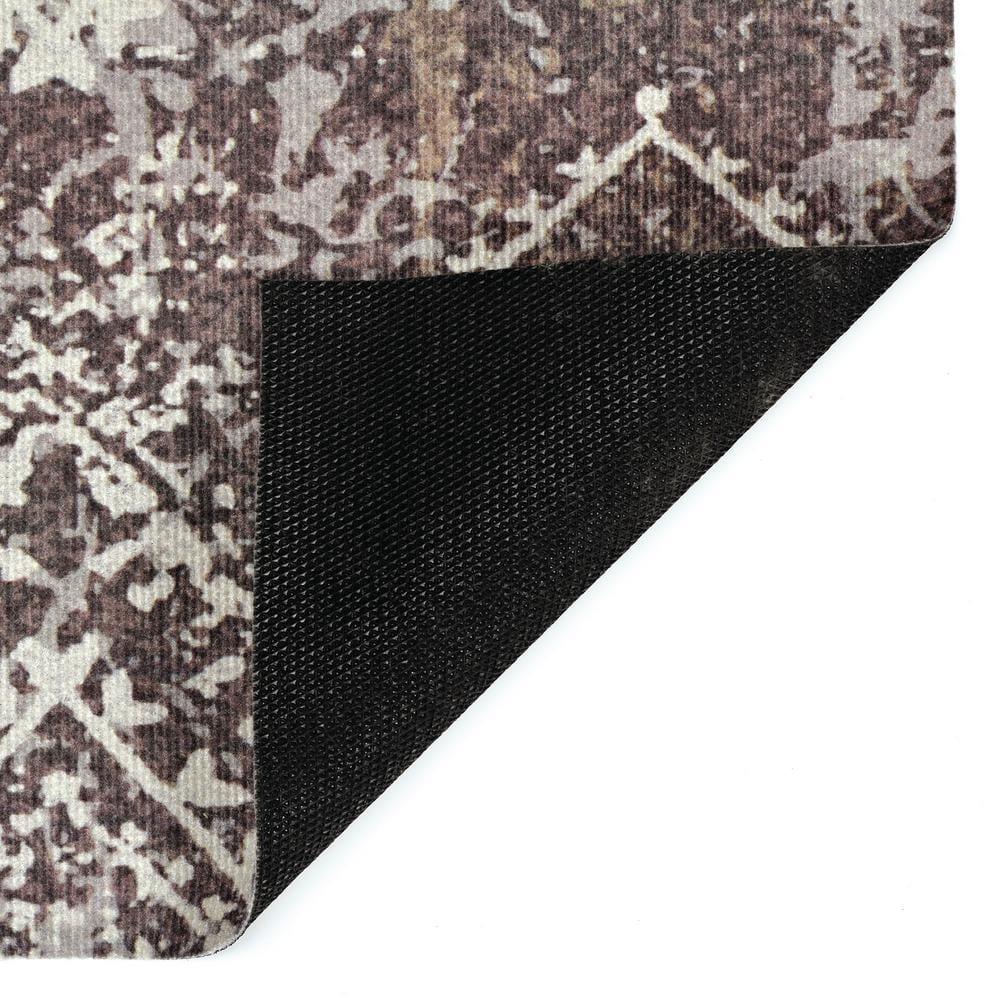 Taupe & White Distressed Lightweight Outdoor Rug 6'x8'