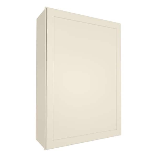HOMEIBRO 18-in W X 12-in D X 42-in H in Shaker Antique White Plywood Ready to Assemble Wall Kitchen Cabinet