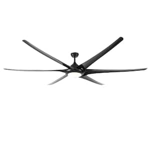 100 in. LED Outdoor/Indoor Black Smart Ceiling Fan with Super Large Remote, 6 Blades, Timer and Dimmer