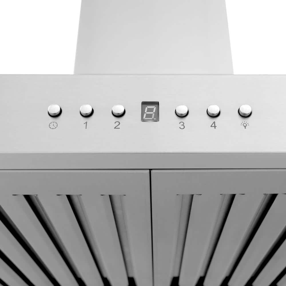 48" Stainless Steel Wall Mount Range Hood with Bluetooth Speakers
