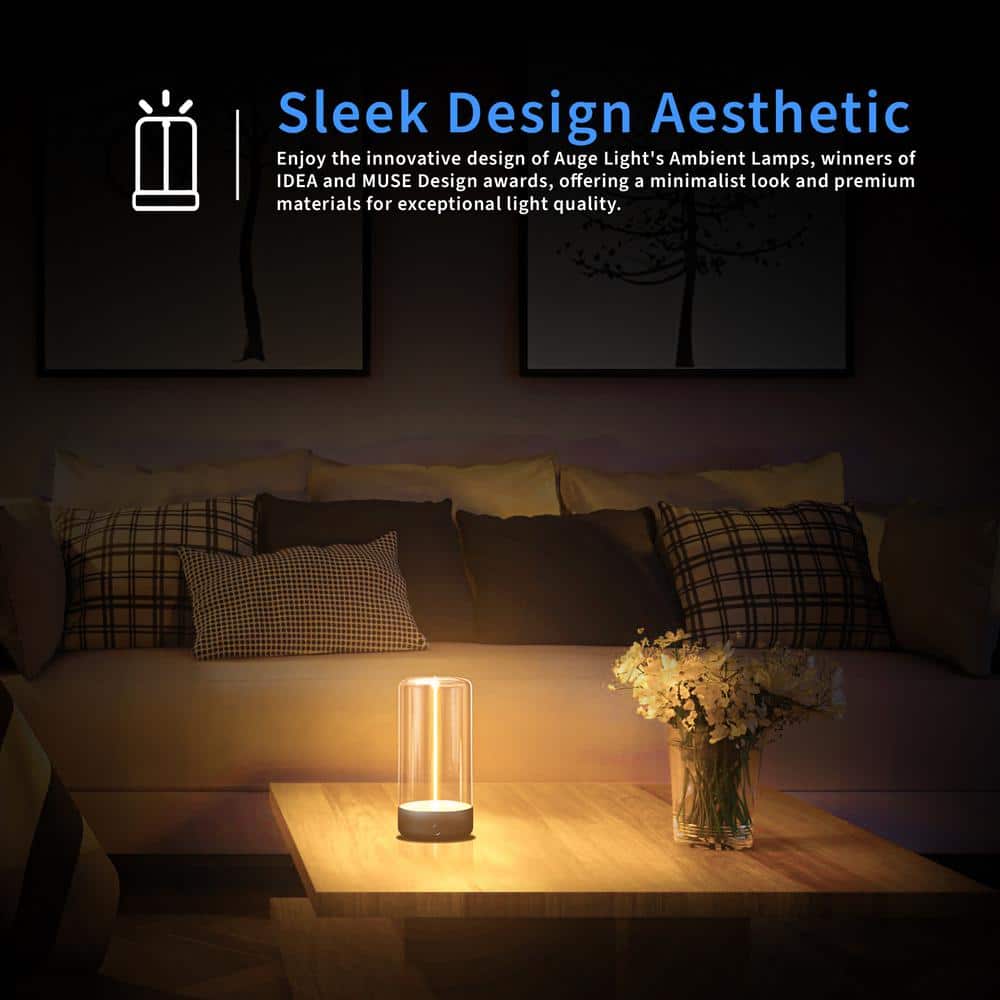 Green Matte Cordless LED Table Lamp with Clear Polycarbonate Shade