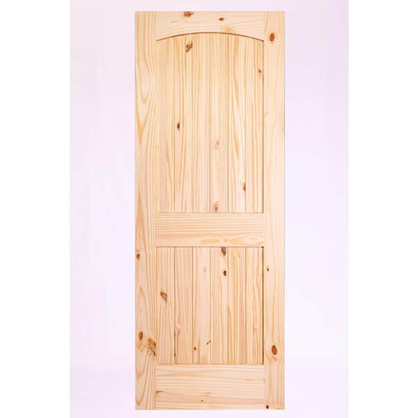 36 in. x 79.92 in. Sedona Arch Top Unfinished Wood Solid Core Interior Door Slab