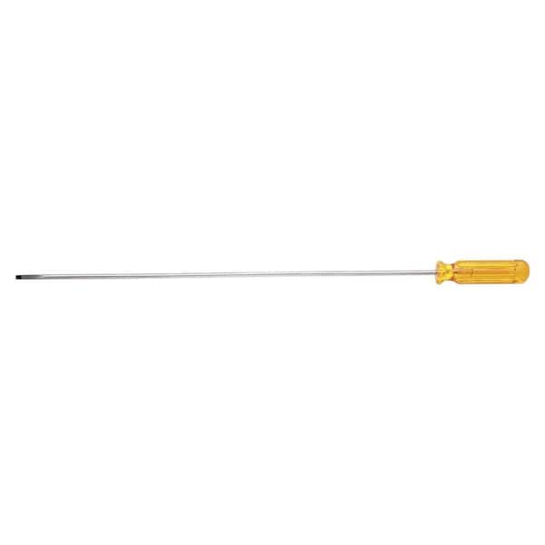 Klein Tools 1/4 in. Keystone-Tip Flat Head Screwdriver with 20 in. Round Shank