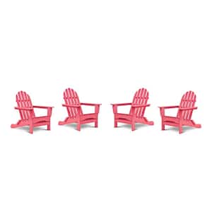 Icon Pink Recycled Plastic Adirondack Chair (4-Pack)