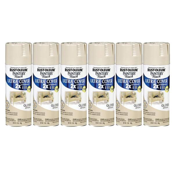 Painter's Touch 12 oz. Gloss Almond Spray Paint (6-Pack)-DISCONTINUED