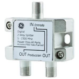 2-Way Coaxial Cable Splitter  in Nickel/Silver