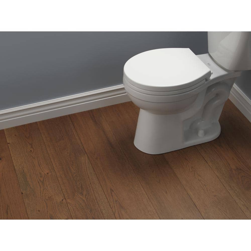Morgan White Elongated Slow-Close Toilet Seat with NoSlip Bumpers