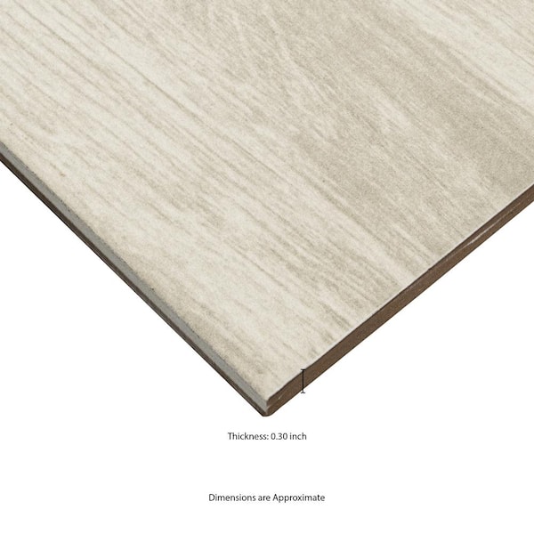 TrafficMaster Capel Bianco 6 in. x 24 in. Matte Ceramic Wood Look