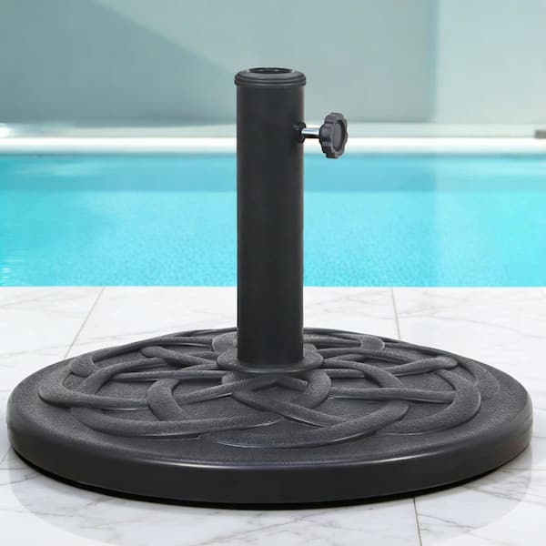 26 lbs. Heavy-Duty Patio Umbrella Base in Black