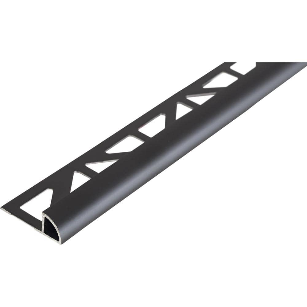 DURONDELL 0.5 in. D x 98.5 in. W x 98.4 in. L Round Edge Aluminum Anodized Matte Black Molding and Transition Trim price history on PriceWatchPro