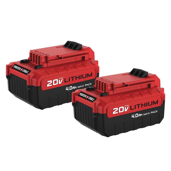 Porter-Cable 20V MAX 4.0Ah Lithium-Ion Battery Pack (2-Pack)