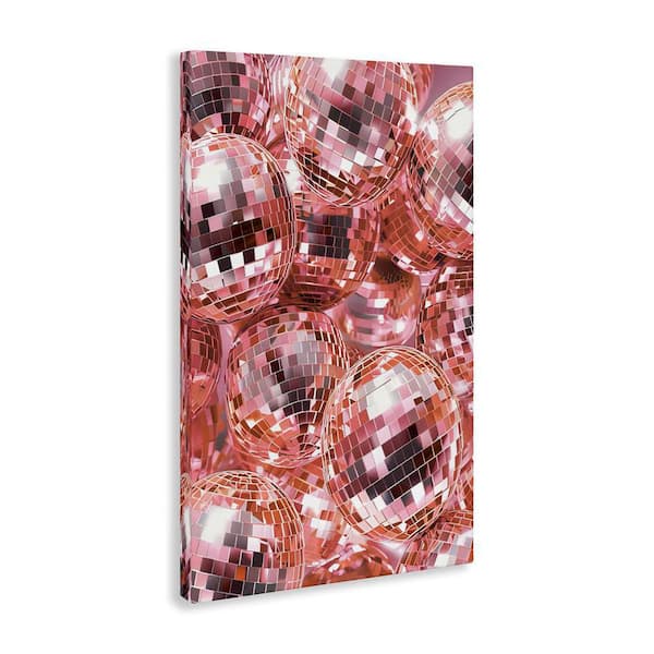 Pink Disco Ball Pile by LSR Design Studio Unframed Music Graphic Art Print 24 in. x 16 in.