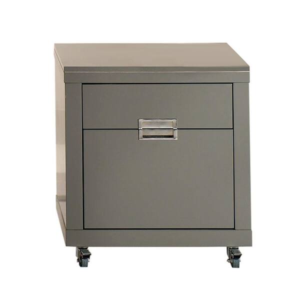 Unbranded Parsons 20.5 in. W 2-Drawer File Cabinet in Grey