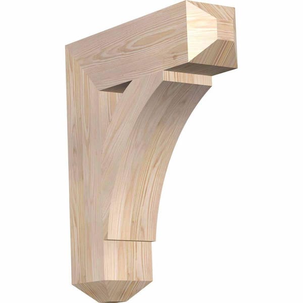 Ekena Millwork 5.5 in. x 26 in. x 22 in. Douglas Fir Thorton Craftsman Smooth Bracket