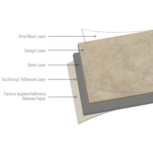 Universal Hillside Wheat 3 MIL x 12 in. W x 12 in. L Peel and Stick Water Resistant Vinyl Tile Flooring (30 sqft/case)
